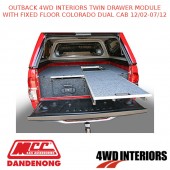 OUTBACK 4WD INTERIORS TWIN DRAWER MODULE FIXED FLOOR COLORADO DC 12/02-07/12